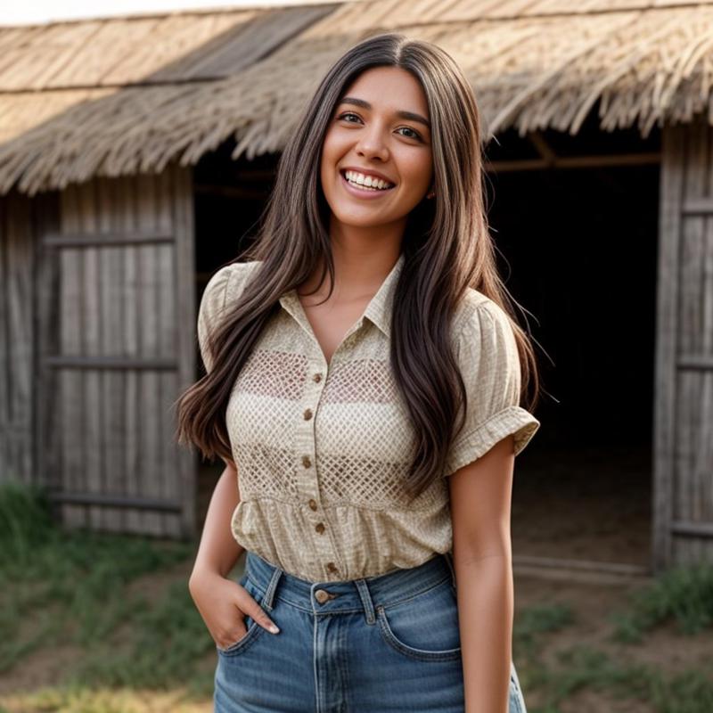 00293-1629450778-a photo of a 25-year-old woman, pralyco, laughing, in an old western movie, farm-girl shirt, barn with hay in background.jpg